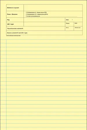 Prøveark A3 linieret - kladde