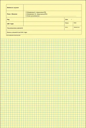 Prøveark A3 kvadreret - kladde