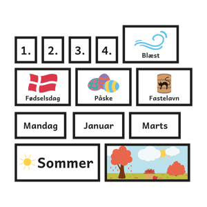 Dato, vejr og årstid – piktogrammer