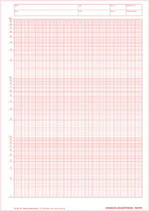 Enkeltlogaritmisk papir eks.