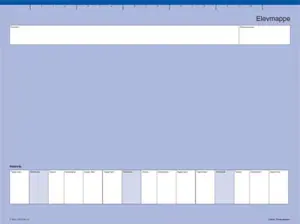 Elevmappe blå m/historik